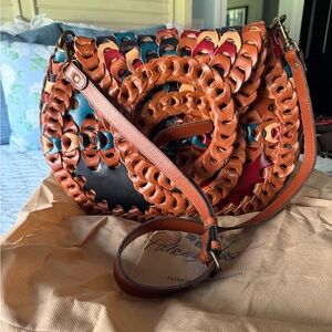 Patricia Nash Pisticci Flapover Crossbody Bag - Chainlink Collection